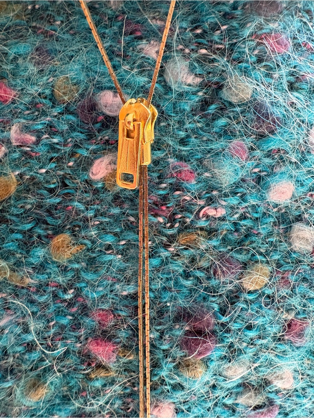 Vintage zipper necklace